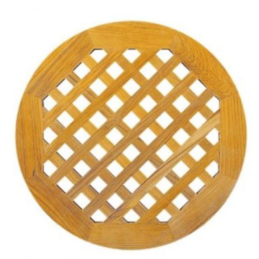 Caillebotis rond en teck ARC Marine pour douche bateau ou extérieur