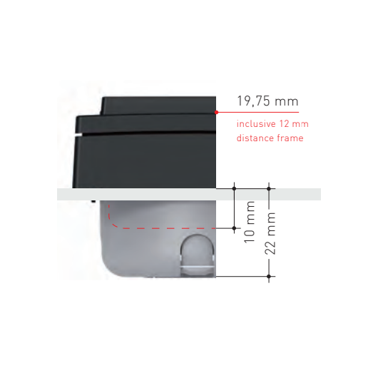 Entretoise simple 12 mm série 20000 INPROJAL - entretoise de montage pour les interrupteurs 12V fourgon aménagé et camping-car.