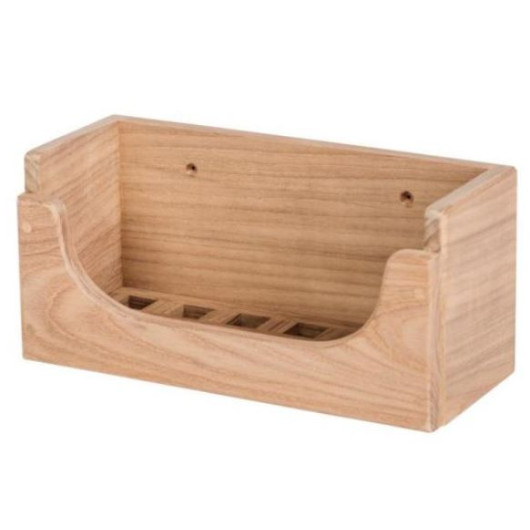 Panier de douche en teck Arc Marine - support produit de toilette bateau - face
