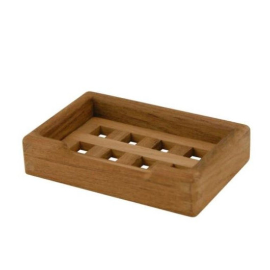 ARC Porte savon caillebotis teck fixation paroi salle de bain bateau & camping-car - H2R Equipements