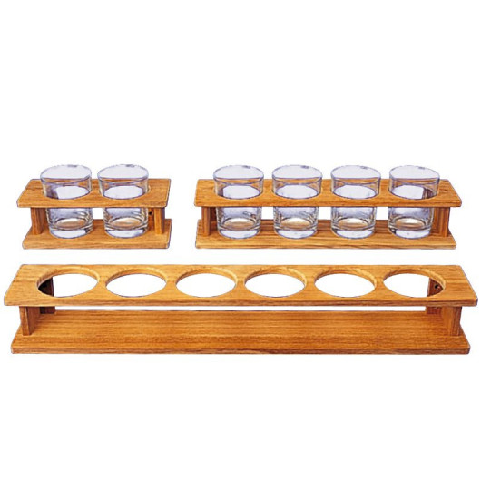 Support en teck pour verres ARC Marine - rangement mural pour cuisine bateau, van