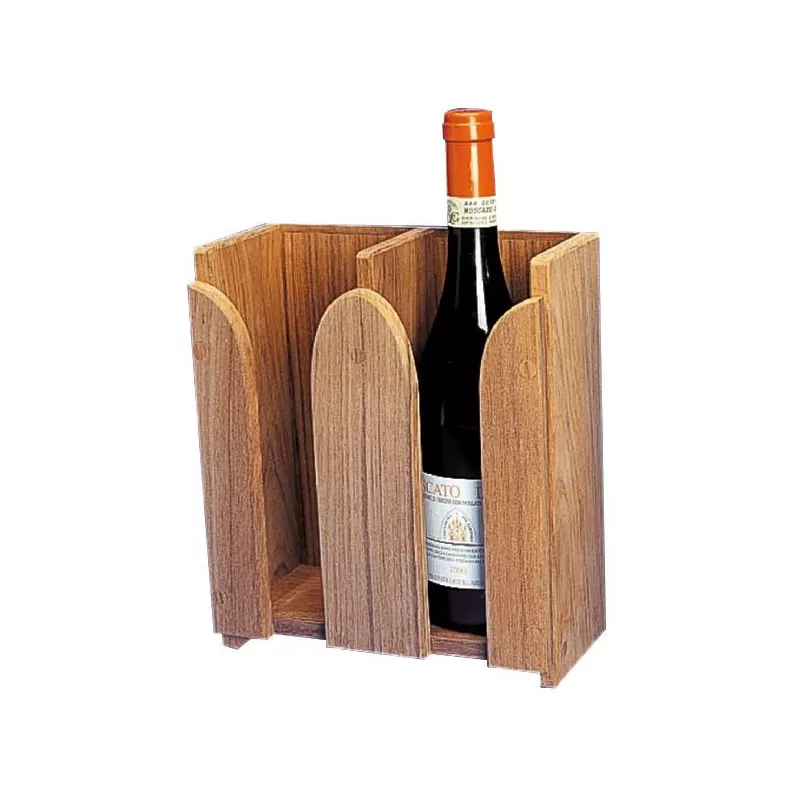 Belhome - Desserte 2 Plateaux 4 Porte-bouteilles En Bois De Teck Massif – TECKIA
