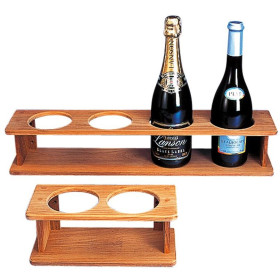 ARC MARINE Porte-bouteille en teck ARC MARINE Support 2/4 bouteilles teck pour paroi en bateau & camping-car