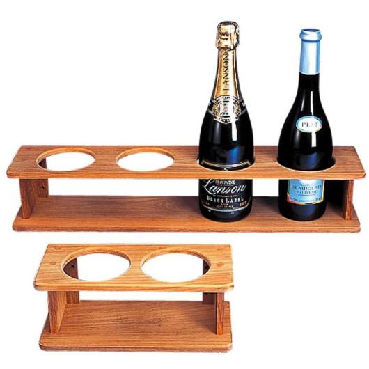 ARC MARINE Support 2/4 bouteilles teck pour paroi en bateau & camping-car