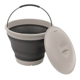 Seau pliable silicone pour bateau ou camping-car Outwell | version noir avec couvercle