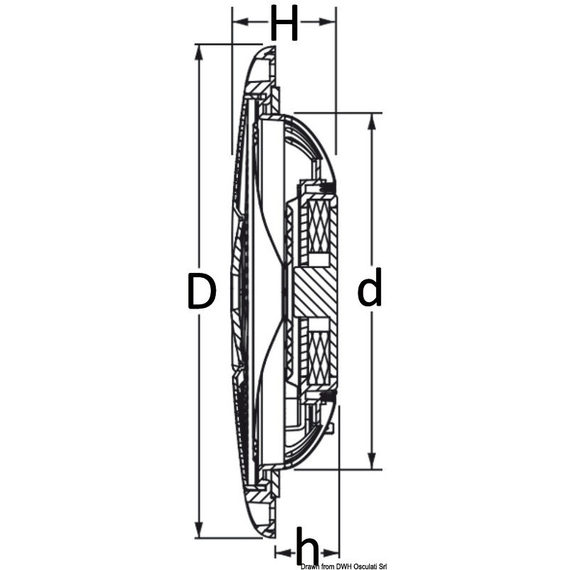 Haut-parleurs étanche 40 W de 43 OSCULATI extra-plat pour bateau - H2R ...