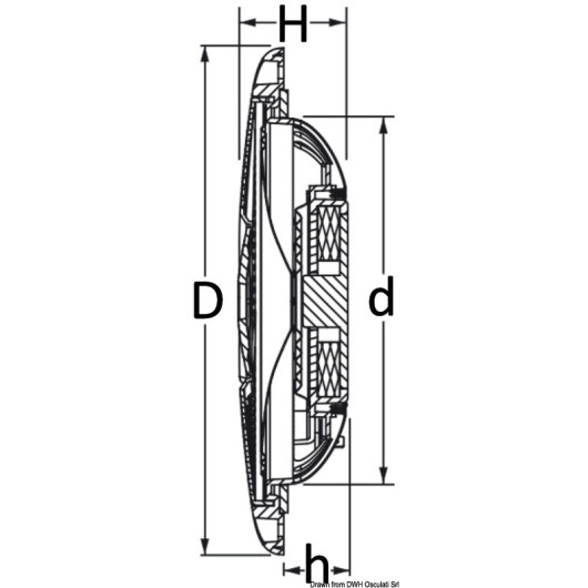 OSCULATI Haut-parleur extra-plat 6,5" - 120 W, enceintes étanches de bateau - H2R Equipements