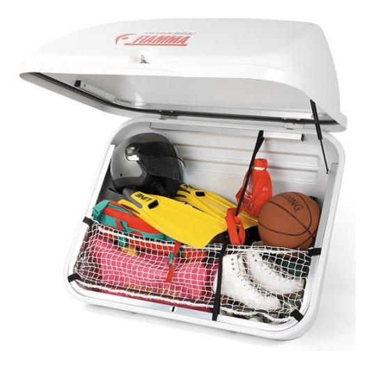 Ultra-Box 320 Fiamma | coffre arrière de porte-vélos camping-car, van et fourgon | chargé