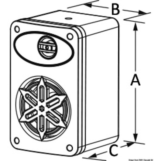 OSCULATI Haut-parleur sur caisson 3" - 160 W pour intérieur du bateau - H2R Equipements