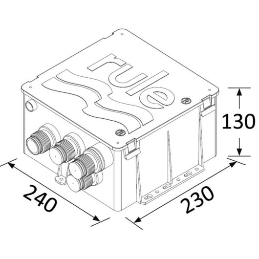 RULE Collecteur eaux usées 55 L/min pour douche de bateau ou tiny house - H2R Equipements