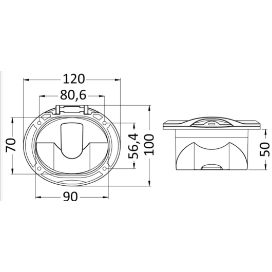 Douche de pont Nuvola douchette Keji OSCULATI douche, douchette et boitier encastrable