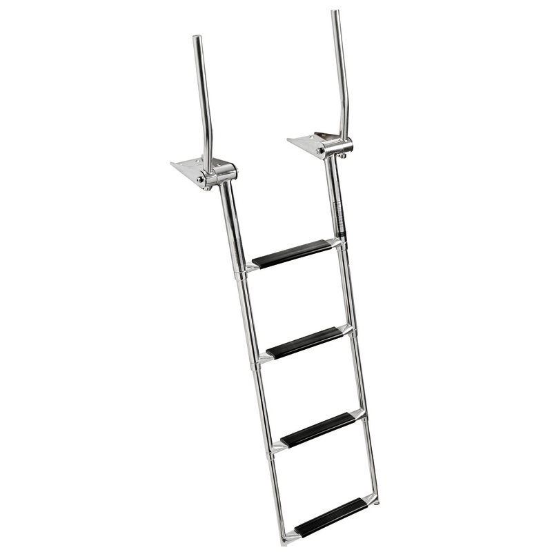 Échelle de Bateau, Antidérapante 2 Marches Entrée Arrière Télescopique sous Plateforme Échelle de Natation Pliable pour Bateau pour Plateforme de Natation