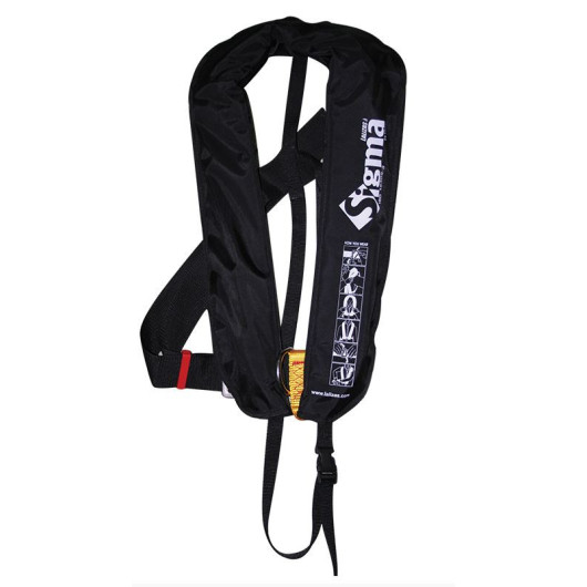 Gilet automatique Sigma noir LALIZAS - Equipement bateaux - H2R Equipements
