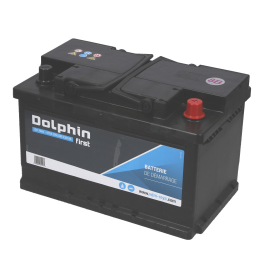 DOLPHINE First batterie calcium 70 Ah stockage auxiliaire et démarrage sur bateau, fourgon aménagé et camping-car.