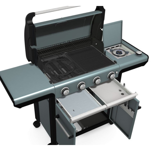 Premium 4 S CAMPINGAZ - Barbecue à gaz sur roulettes plancha/grille pour terrasse & caravane - H2R Equipements