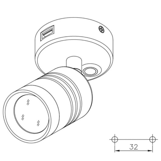 Applique avec prise USB - TREM - Eclairage intérieur