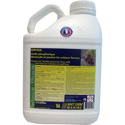 Acide phosphorique désoxyde métaux de bateau MATT CHEM Ophos - H2R Equipements