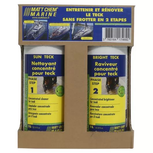 MATT CHEM Kit Teck entretien & rénovation du pont teck de bateau écologique - H2R Equipements