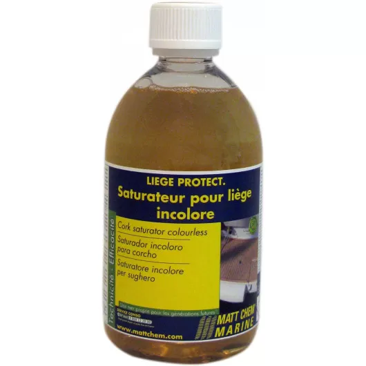 Huile, saturateur incolore pour liege MATT CHEM Liege Protect - entretien pont du bateau - H2R Equipements