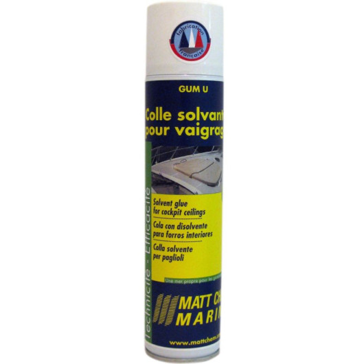 Colle solvantée vaigrages en aérosol MATT CHEM GUM U - bricolage bateau - H2R Equipements