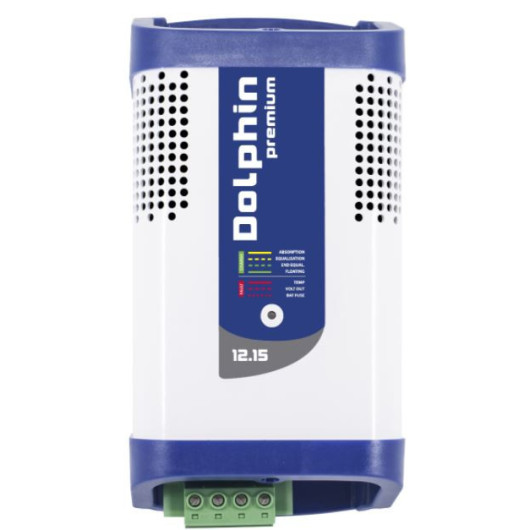 Chargeur Premium 12V/15A Dolphin | Chargeur de batterie 15A pour bateau, van aménagé et camping-car