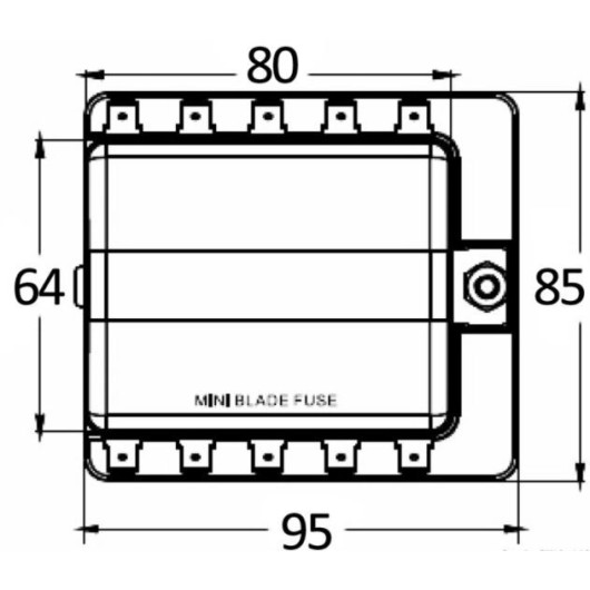 Boîte porte-fusibles enfichable mini OSCULATI  - Equipements fourgon aménagé - H2R Equipements