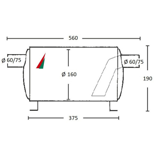 PALBY Thor pot d’échappement, waterlock 45 à 100 CV bateau moteur inbord.