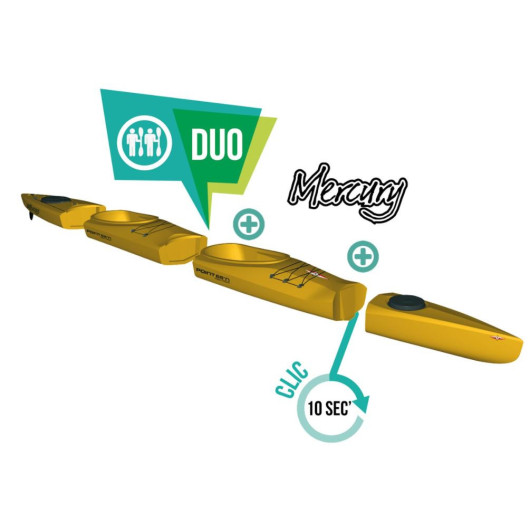 Mercury GTX Duo POINT 65° N - kayak biplace pour la randonnée en mer.