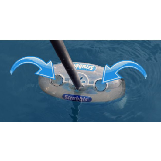 SCRUBBIS Balai-brosse à réservoir d'eau - nettoyage du pont de bateau - H2R Equipements