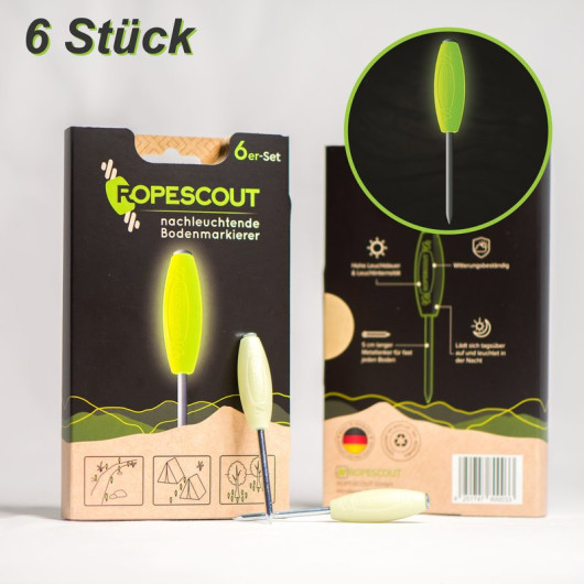 Marqueurs au sol fluorescents ROPESCOUT - piquets fluorescents pour visualiser plus facilement votre emplacement de camping la n
