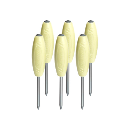 Marqueurs au sol fluorescents ROPESCOUT - piquets fluorescents pour visualiser plus facilement votre emplacement de camping la n