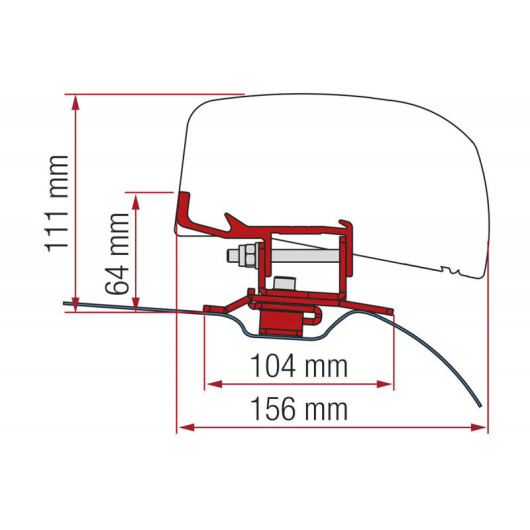 FIAMMA Kit F40 Van PSA | Jumpy, Expert & Proace | fixation store latéral fourgon & van aménagé | H2R Equipements