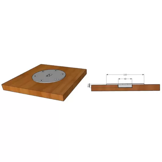 ZWAARDVIS Ensemble Quick Release 690 mm RV - pied de table camping-car & fourgon - H2R Equipements