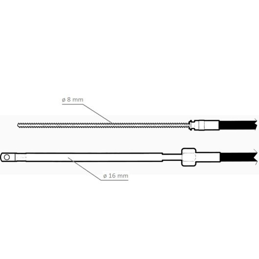 ULTRAFLEX Câble M66 câble de direction pour boitier a crémaillère du volant bateau vers moteur.