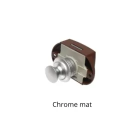 MPK Push lock | serrure intérieure Serrure MPK Push Lock gris foncé | bouton poussoir pour meuble camping-car et bateau | chrome mat
