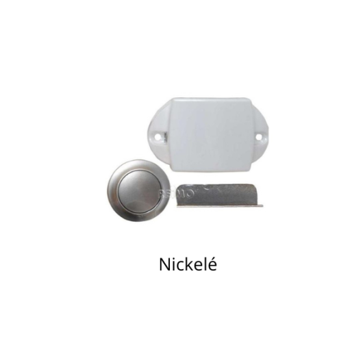 Serrure MPK Push Lock gris foncé | bouton poussoir pour meuble camping-car et bateau | nickelé