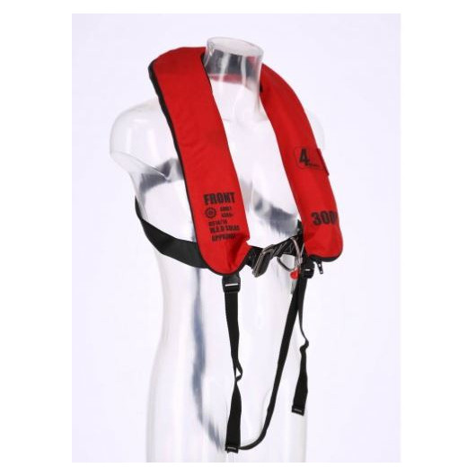Gilet gonflable automatique 300N + lampe de bateau - Sécurité des personnes - H2R Equipements