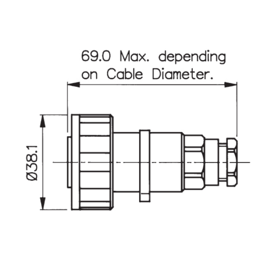 BULGIN Connecteur mâle Bucanneer IP68