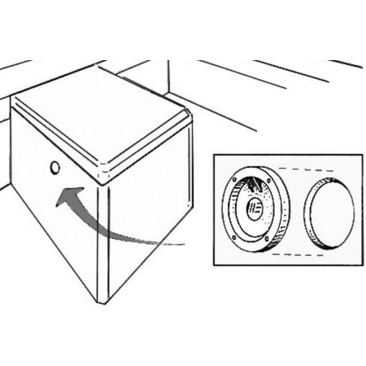 Trappe coupe-feu inox Osculati | oeil d'accès anti-incendie d'extincteur pour bateau | schéma