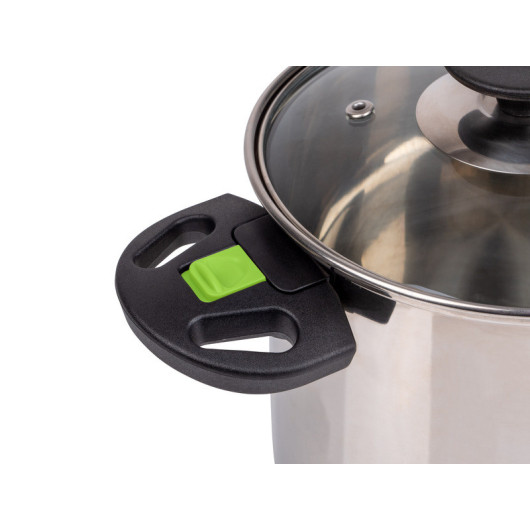 Ensemble 6 pièces en acier inoxydable CAMP4 - casserole pour camping-car et fourgon.