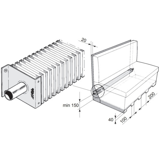 ALDE radiateurs passifs 175 à 835 W, convecteur pour chauffage diesel du bateau et camping-car.