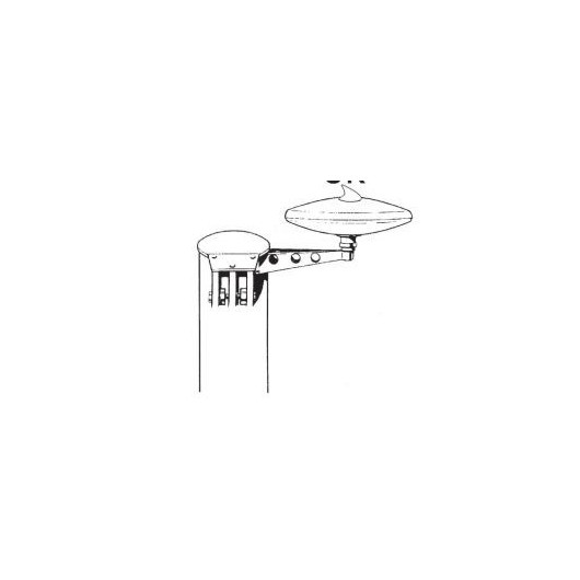 Support antenne TV tête de mât GLOMEX - accessoire antenne télé bateau