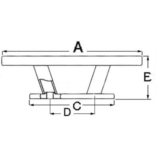 OSCULATI Taquet Nordik noir - Taquet équipement bateau - H2R Equipements