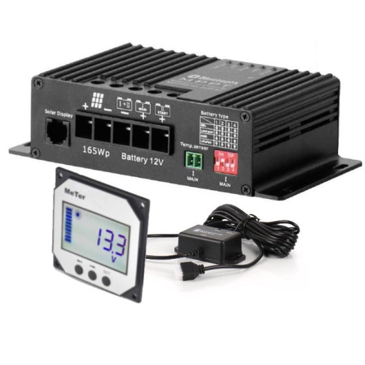 EM MPPT DUO25 régulateur solaire pour 2 batteries. entretien batterie moteur.
