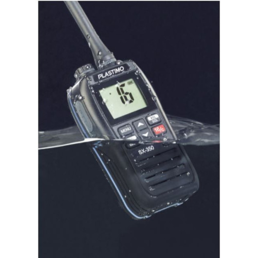 PLASTIMO SX 350 - VHF portable de bateau étanche & flottante - H2R Equipements