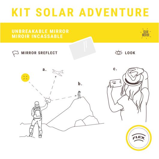 Adventure Kit SOLAR BROTHER - allume-feu solaire et miroir de complaisance pour le bateau.