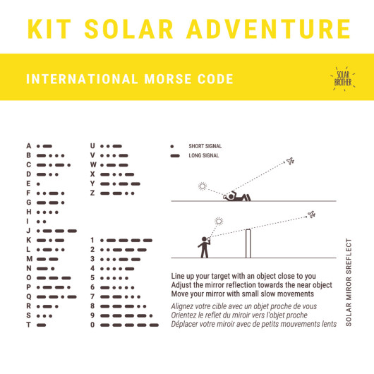 Adventure Kit SOLAR BROTHER - allume-feu solaire et miroir de complaisance pour le bateau.