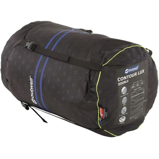 OUTWELL Contour Lux sac de couchage réversible chaud, froid | avec sac de transport