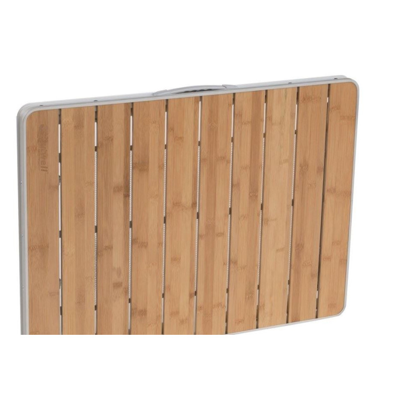 Table de camping CampFeuer en bambou 120 x 70 cm, table pliante, table