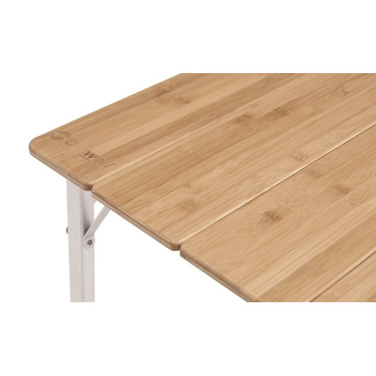 Table pliante plateau plein bambou Custer S/M/L - OUTWELL - Table de camping